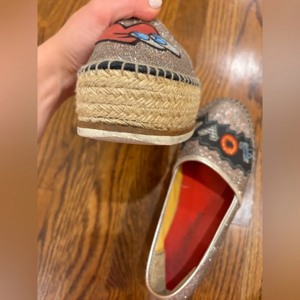 Detailed multicolor platform espadrilles - Picture 6 of 9